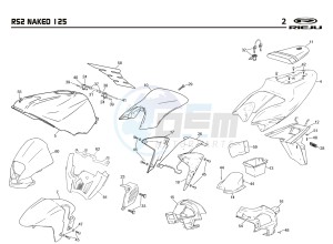 RS2 NAKED PRO 125 drawing PLASTICS