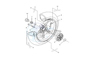 YQ AEROX 50 drawing REAR WHEEL