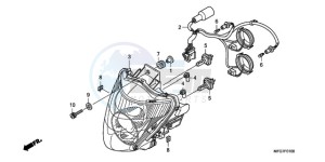 CB600FA9 France - (F / ABS CMF) drawing HEADLIGHT