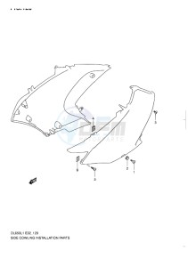 DL650 ABS V-STROM EU-UK drawing SIDE COWLING INSTALLATION PARTS