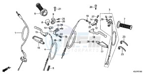 CRF100FD CRF100F Europe Direct - (ED) drawing HANDLE LEVER/CABLE