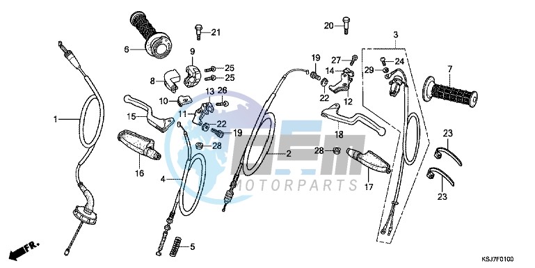 HANDLE LEVER/CABLE