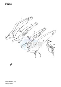 VZ1500 (E2) drawing REAR FRAME