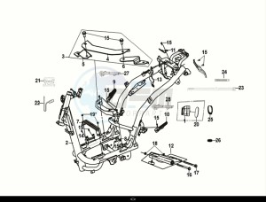 FIDDLE IV 50 (XG05W1-EU) (E5) (M1-M3) drawing FRAME BODY - ENGINE MOUNT