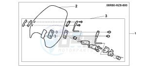 VT600CD drawing WINDSHIELD SET