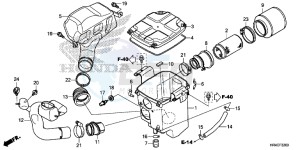 TRX500FM2G TRX500FM Europe Direct - (ED) drawing AIR CLEANER