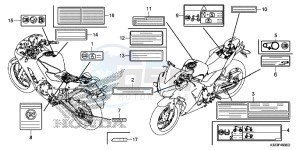 CBR250RAF CBR250RA Europe Direct - (ED) drawing CAUTION LABEL