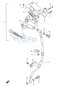 GS500 (E2) drawing FRONT MASTER CYLINDER