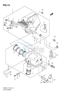 AN650 (E2) Burgman drawing AIR CLEANER