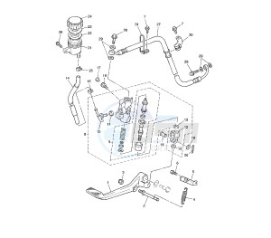 XJR 1300 drawing REAR MASTER CYLINDER