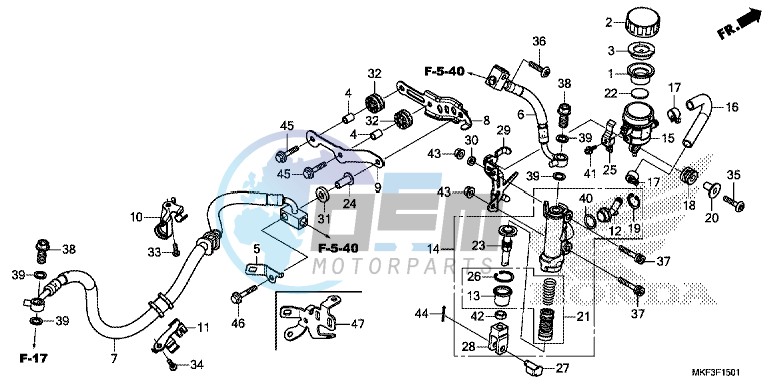 REAR BRAKE MASTER CYLINDER (CBR1000RA/ S1/ S2)