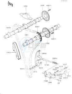 KZ 700 A (A1) drawing CAMSHAFTS_CHAIN_TENSIONER