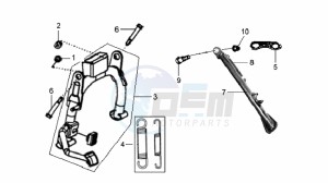 HD 125 EVO drawing CENTRAL STAND / SIDE STAND / KICKSTARTER PEDAL