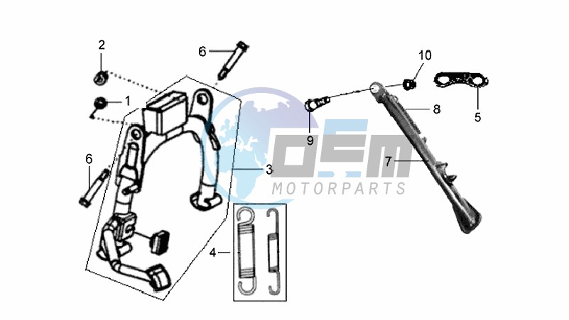 CENTRAL STAND / SIDE STAND / KICKSTARTER PEDAL