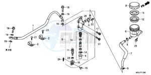 CBR600FB drawing REAR BRAKE MASTER CYLINDER (CBR600F)