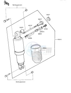 ZX 600 C [NINJA 600R] (C1-C2) [NINJA 600R] drawing SHOCK ABSORBER-- S- -