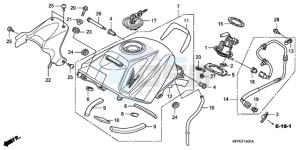 CBR125RW9 France - (F / CMF WH) drawing FUEL TANK (CBR125RW7/RW9/RWA)