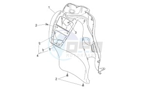 Scarabeo 50 2t (eng. Minarelli) drawing Front body IV - Front fairing