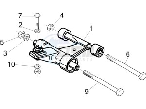 LX 50 2T 25 Kmh NL drawing Swinging arm