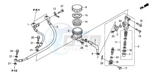 CBF600S drawing REAR BRAKE MASTER (CBF600SA8/NA8)