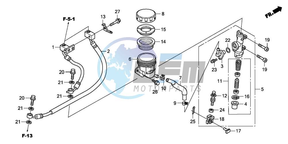 REAR BRAKE MASTER (CBF600SA8/NA8)