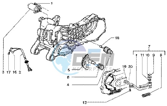 Starting motor-starter lever