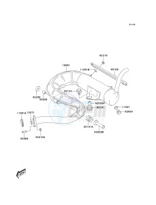 KSF 80 A [KFX80] (A6F) A6F drawing MUFFLER-- S- -