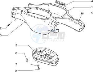 NRG 50 drawing Speedometers Kms. - handlebar cover