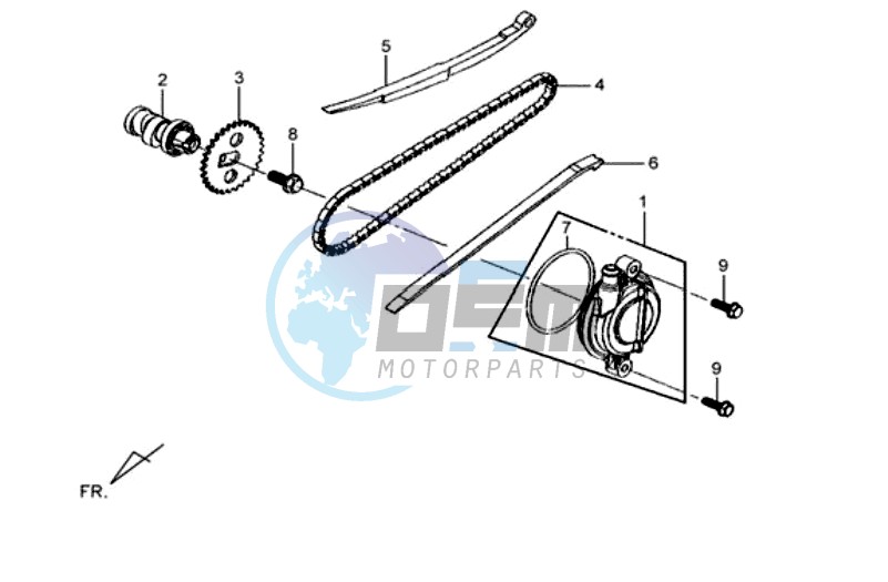 CHAIN / CHAIN TENSIONER / CHAIN GUIDE