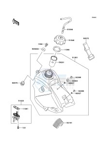 KX65 KX65ADF EU drawing Fuel Tank