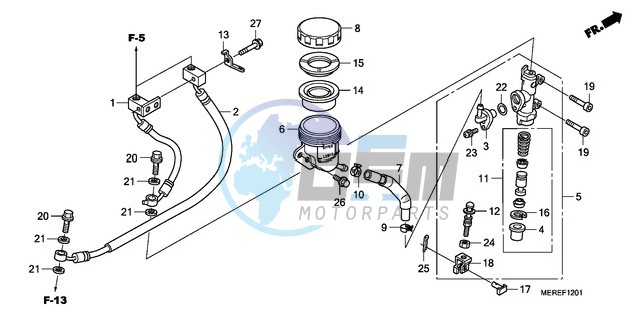 REAR BRAKE MASTER CYLINDER (CBF600SA/NA)