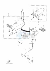 XTZ690 TENERE 700 (BEH3) drawing SEAT