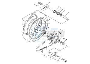 YZF R6 600 drawing REAR WHEEL