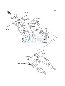 KLX110 KLX110CBF EU drawing Suspension/Shock Absorber