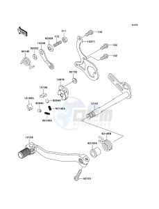 KX125 KX125M7F EU drawing Gear Change Mechanism