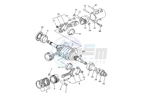 XP T-MAX BLACK MAX 500 drawing CRANKSHAFT - PISTON