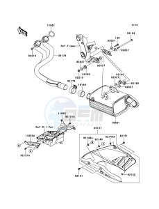 ER-6N ER650CBF GB XX (EU ME A(FRICA) drawing Muffler(s)