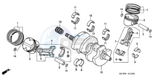 VFR8009 Australia - (U / MME) drawing CRANKSHAFT/PISTON