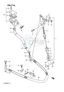 LT250R (E3) drawing REAR MASTER CYLINDER (MODEL M N)