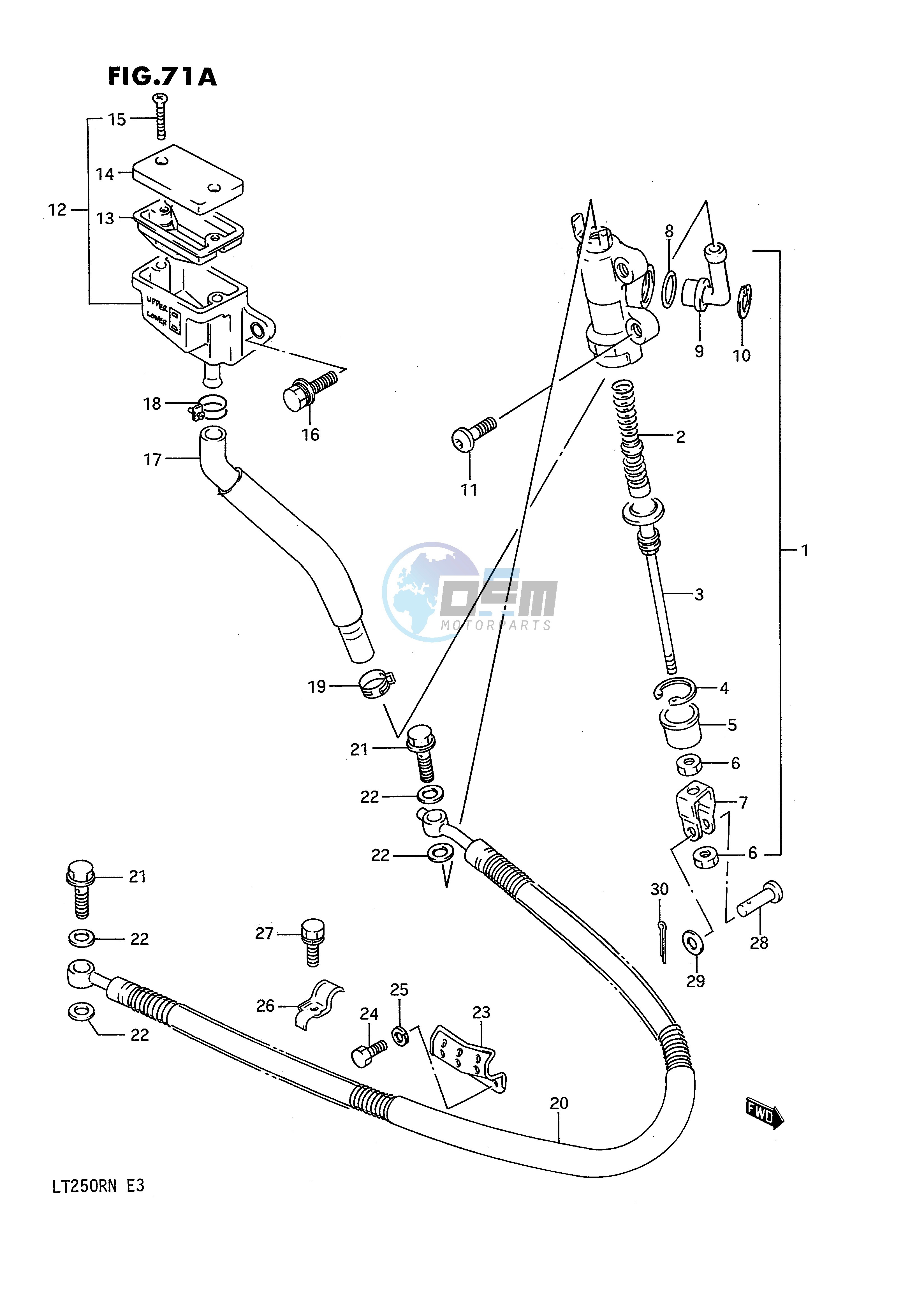 REAR MASTER CYLINDER (MODEL M N)