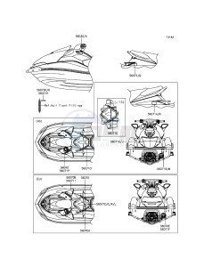 JET SKI ULTRA LX JT1500KGF EU drawing Labels