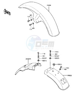 KZ 750 M [CSR TWIN] (M1) [CSR TWIN] drawing FENDERS