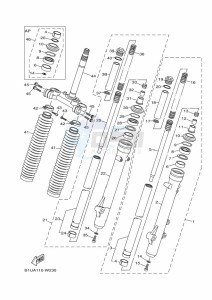 XT250 XT250N (B1UG) drawing FRONT FORK