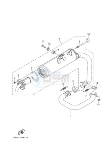 YXM700E YXM700PF VIKING EPS (1XPR) drawing EXHAUST