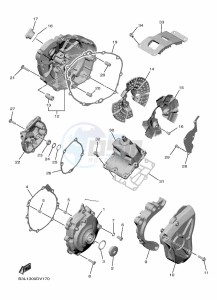 YZF1000 YZF-R1 (B3L1) drawing CRANKCASE COVER 1