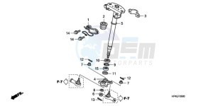 TRX420FEA Europe Direct - (ED / 2ED 4WD) drawing STEERING SHAFT (STD)