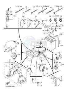 YFM350A YFM350TE GRIZZLY 350 2WD (B142 B143 B144) drawing ELECTRICAL 1