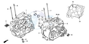 CRF80F 100 drawing CRANKCASE (CRF100F)