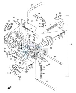 VL1500 (E2) drawing CARBURETOR (MODEL W X Y)