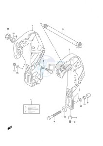 DF 25 V-Twin drawing Clamp Bracket Gas Assist Tilt